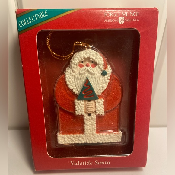90s new Vintage Santa Claus Christmas Ornament American Greetings  Yuletide 1996 - Picture 1 of 13